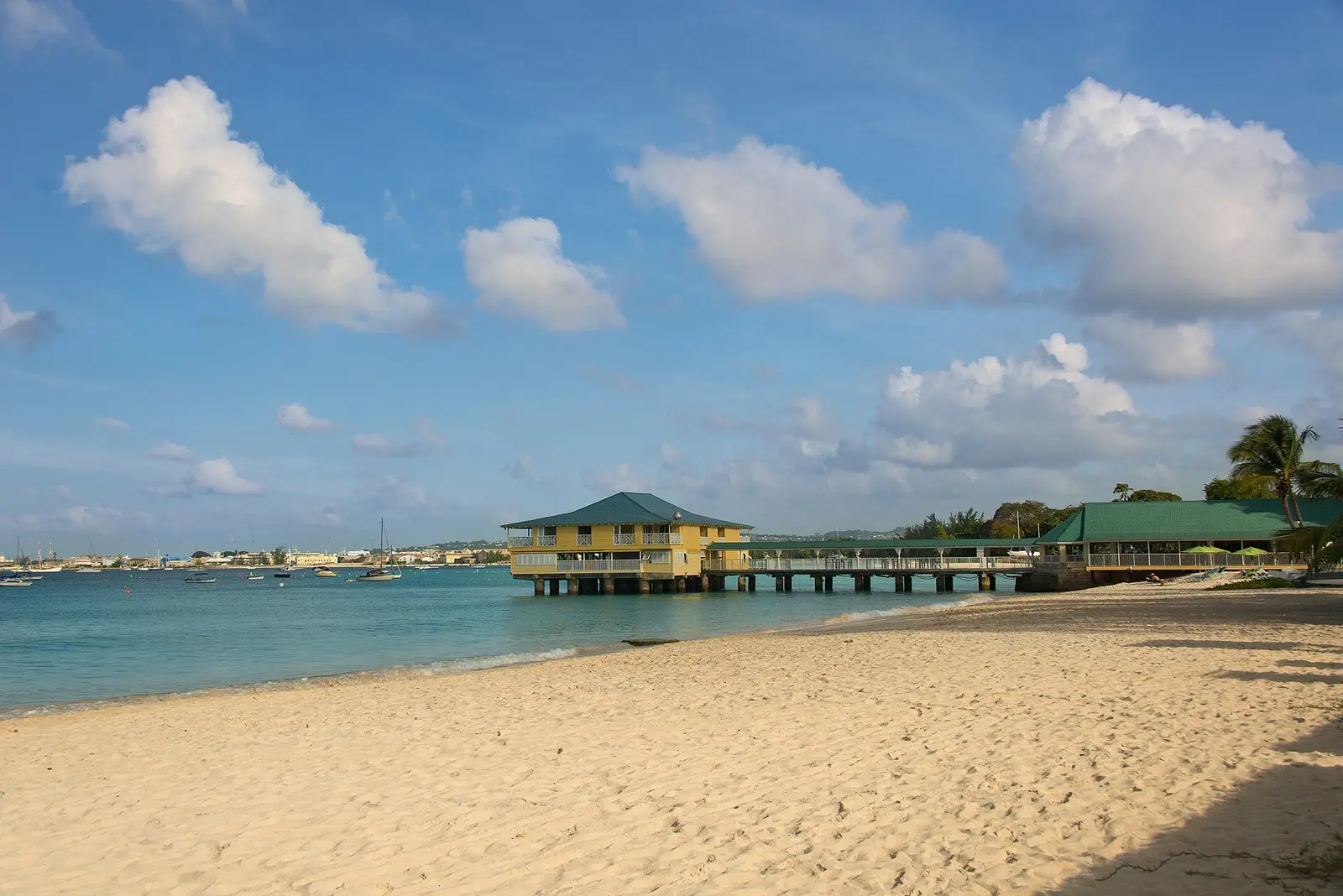 Turquoise sea and beach on Barbados