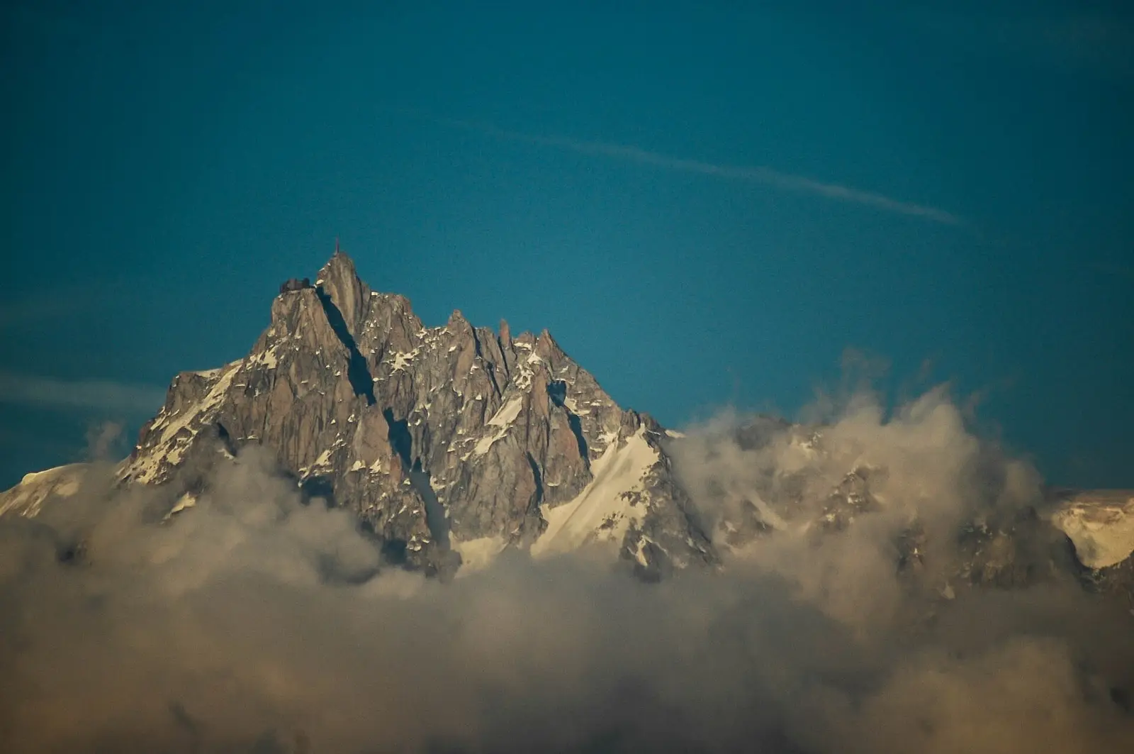Chamonix in the valley below Mont Blanc