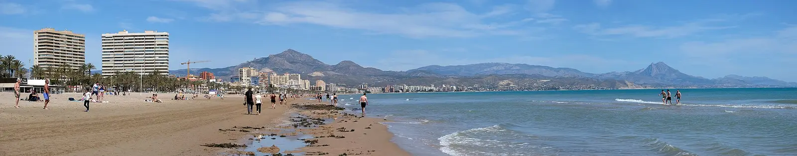 Cove with pale sand on the Costa Blanca