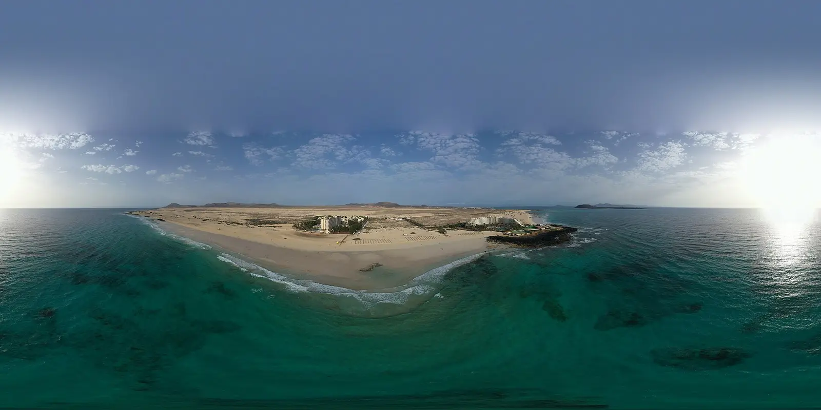 Wide sandy beaches on Fuerteventura