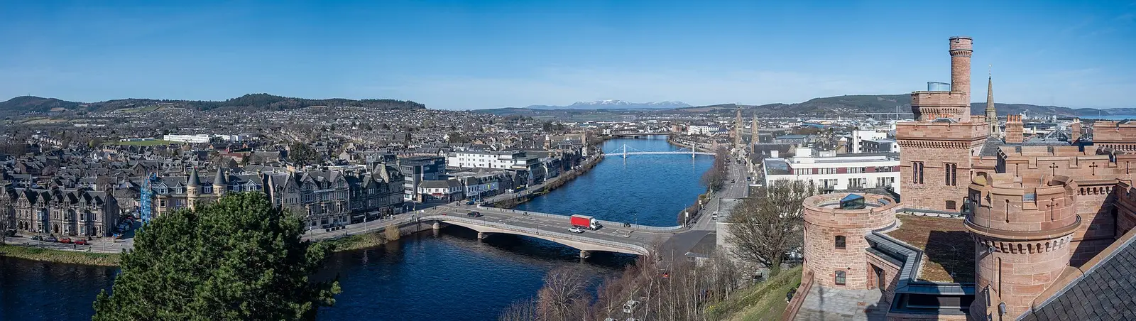 Inverness on the River Ness, gateway to the Highlands