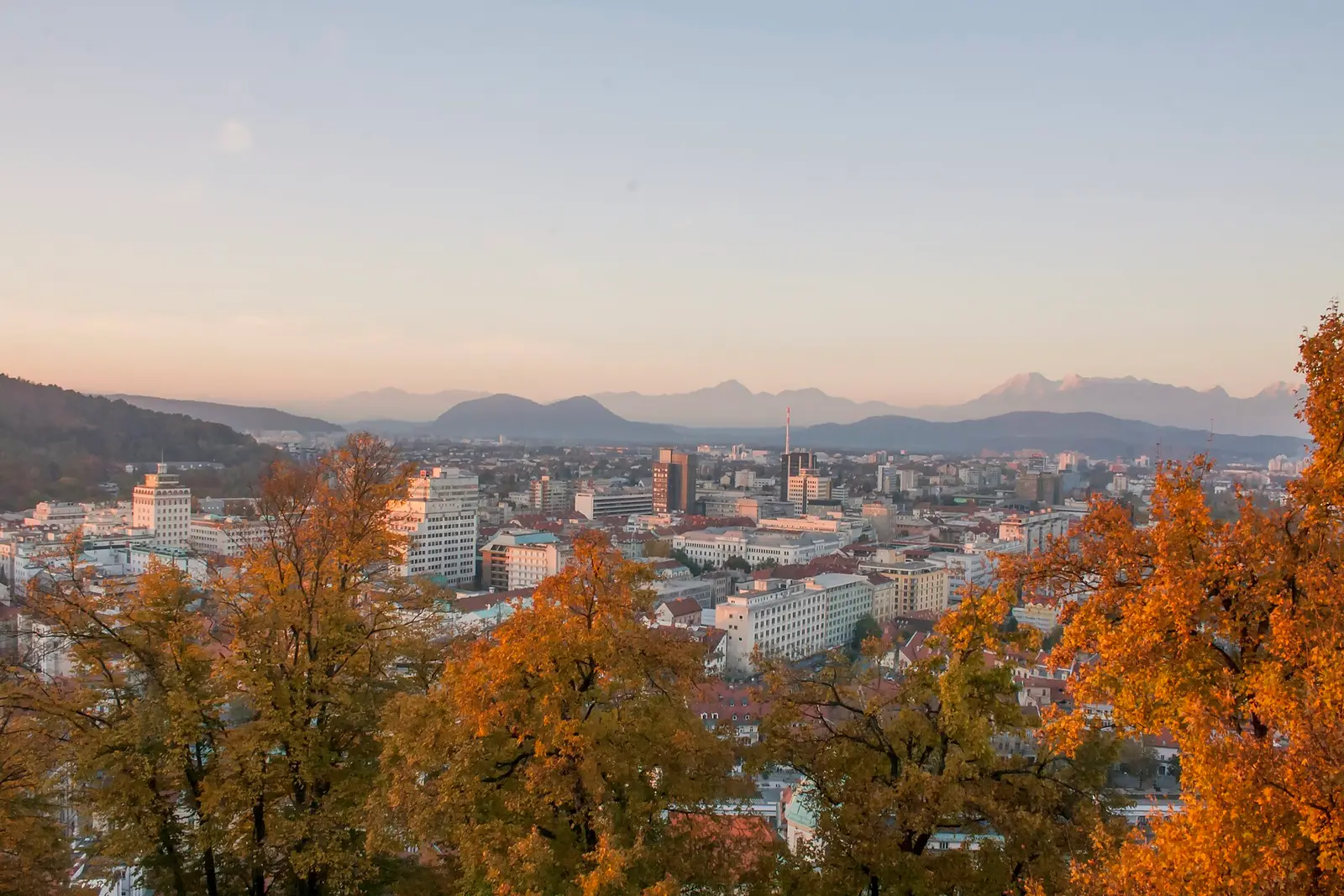 Ljubljana with its castle above the river