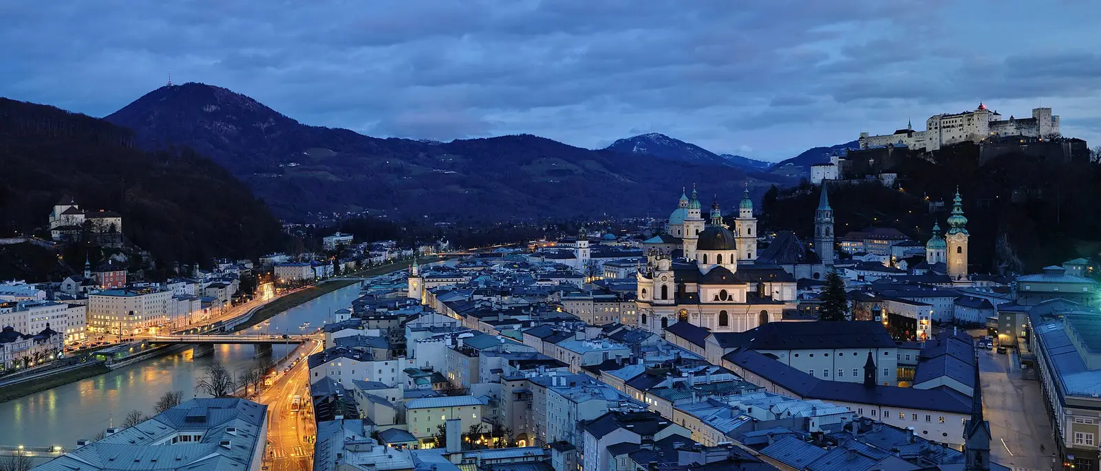 Hohensalzburg fortress above the old town of Salzburg